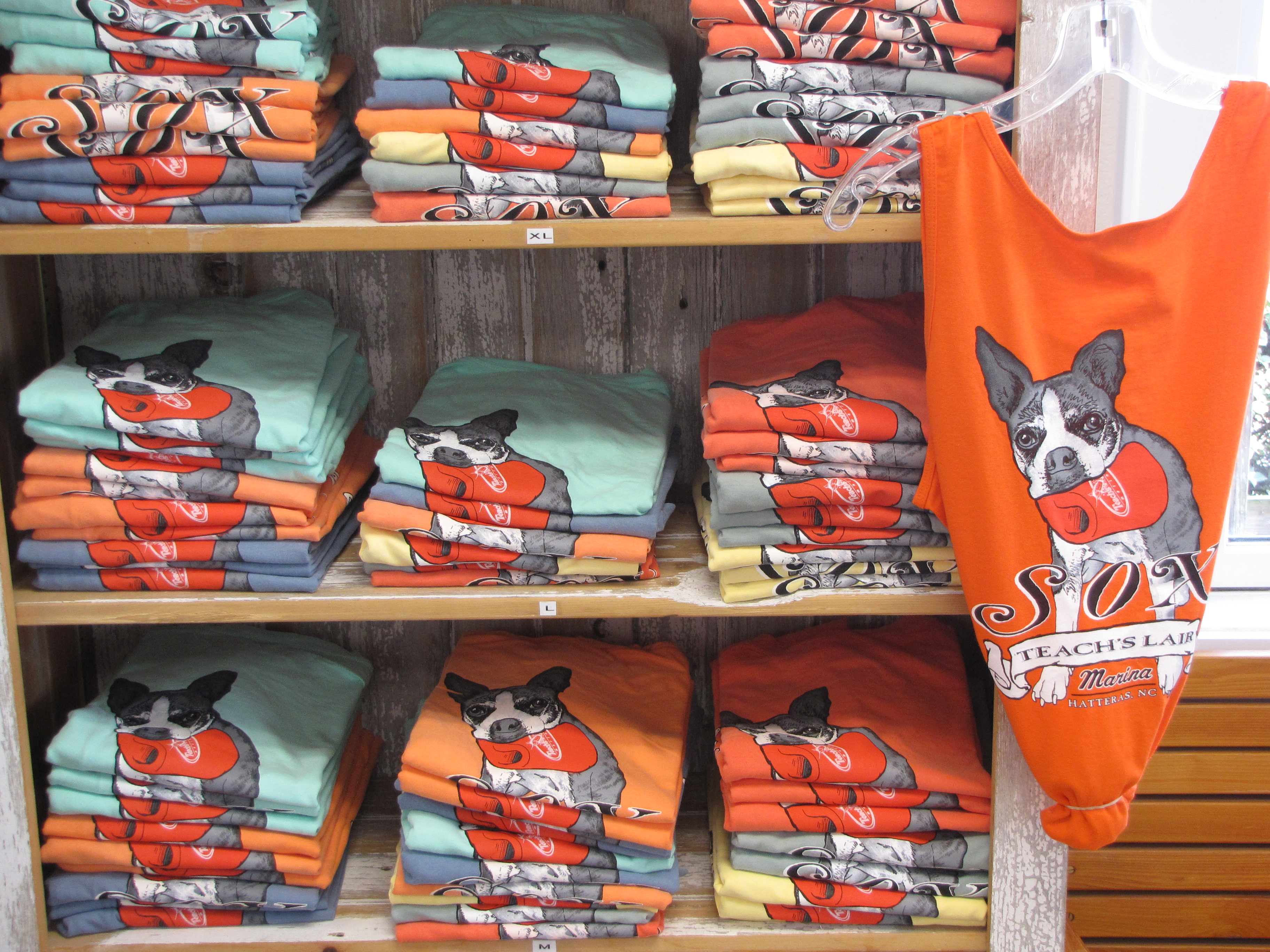 Sox At Teach's Lair Marina.  The Brand New Shirt  Everyone will have to have.  