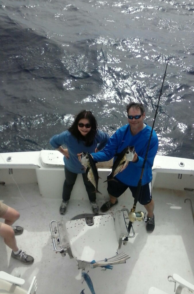 Ryan and Mindy getting that tuna on the Sea Angel II!